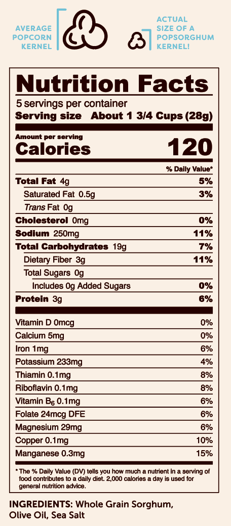 Simply Salted Whole Grain Popped Sorghum