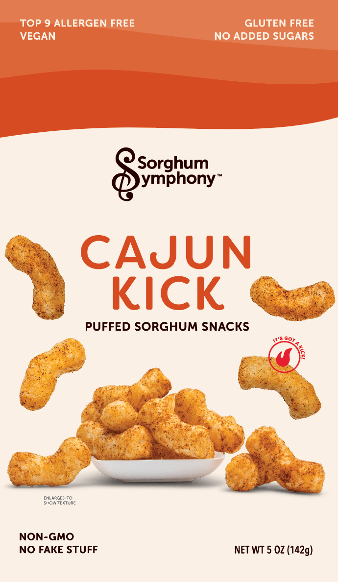 Cajun Kick Puffed Sorghum Snacks