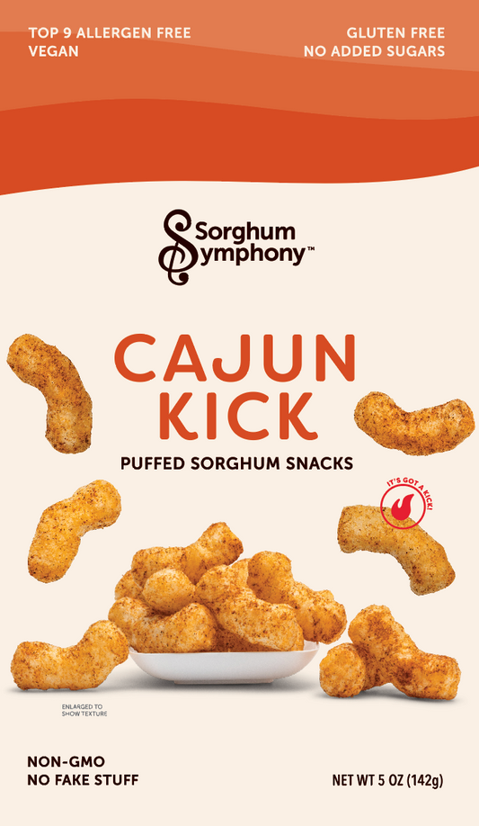 Cajun Kick Puffed Sorghum Snacks
