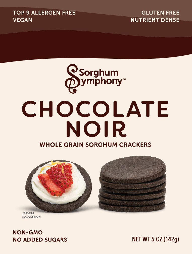 Chocolate Noir Whole Grain Sorghum Crackers