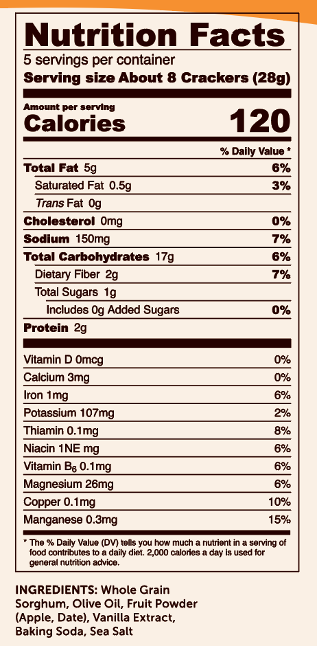 Original Whole Grain Sorghum Crackers